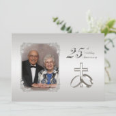 25. Silver Wedding Anniversary Einladung 5.12x18.5 (Stehend Vorderseite)