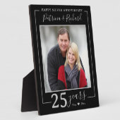 25. Silver Wedding Anniversary Foto Black Fotoplatte (Seite)