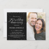 25. Silver Wedding Anniversary Foto Party Einladun Einladung (Vorderseite)