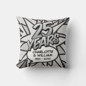 25. Silver Wedding Anniversary Fun Comic Book Kissen (Vorderseite)