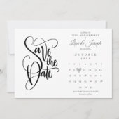 25. Silver Wedding Anniversary Kalender Foto Save The Date (Vorderseite)