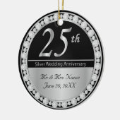 25. Silver Wedding Anniversary Keepake Keramikornament (Links)