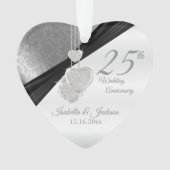 25. Silver Wedding Anniversary Keepake Ornament (Vorderseite)