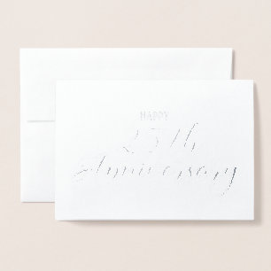 25. Silver Wedding Anniversary Religious Card Folienkarte