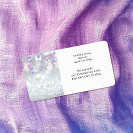 25 Silver Wedding Anniversary Return Address Label Adressaufkleber