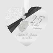 25. Silver Wedding Anniversary Sake Design Ornament (Vorderseite)