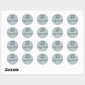 25. Silver Wedding Anniversary Stickers (Blatt)