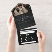 25. Silver Wedding Anniversary UAWG Foto All-in-One-Einladung (Abreißstreifen)