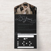 25. Silver Wedding Anniversary UAWG Foto All-in-One-Einladung (Innenseite)