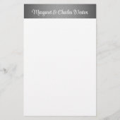 25. Silver Wedding Annivsersary Custom Briefpapier (Rückseite)