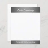 25. Silver Wedding Annivsersary Names (Vorne/Hinten)