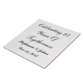 25. Silver Wedding Jubiläum 25 Custom Fliese (Seite)