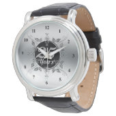 25. Silver Wedding Jubiläum | 25 Jahre Elegant Armbanduhr (Schrägansicht)