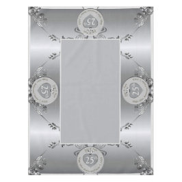 25. Silver Wedding Jubiläum 52"x70" Tabletecloth Tischdecke