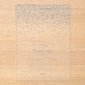 25. Silver Wedding Jubiläum Acryleinladungen (Vorderseite)