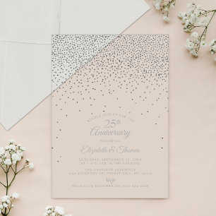 25. Silver Wedding Jubiläum Acryleinladungen