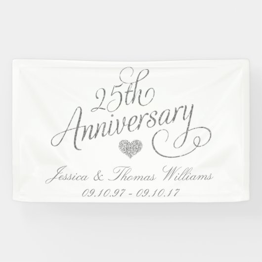 25. Silver Wedding Jubiläum Banner (Horizontal)