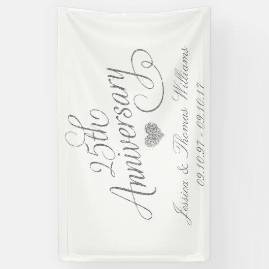 25. Silver Wedding Jubiläum Banner (Vertikal)