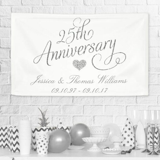 25. Silver Wedding Jubiläum Banner