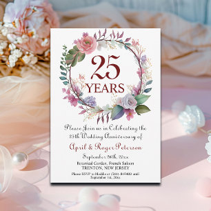 25. Silver Wedding Jubiläum Blues Einladung