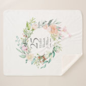 25. Silver Wedding Jubiläum Blumengarten Sherpadecke (Vorderseite (Horizontal))