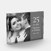 25. Silver Wedding Jubiläum Elegant Fotoblock (Links)