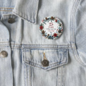 25. Silver Wedding Jubiläum Eleganter Winter Button (Beispiel)