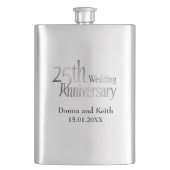 25. Silver Wedding Jubiläum Flachmann (Vorderseite)
