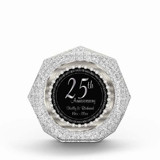 25. Silver Wedding Jubiläum Fotoblock (Vorderseite)