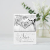 25. Silver Wedding Jubiläum für Paar Postkarte (Stehend Vorderseite)