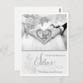 25. Silver Wedding Jubiläum für Paar Postkarte (Vorne/Hinten)