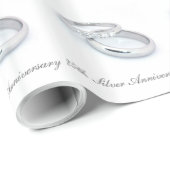25. Silver Wedding Jubiläum Geschenkpapier (Rolleneckpunkt)