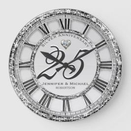 25. Silver Wedding Jubiläum Große Uhr