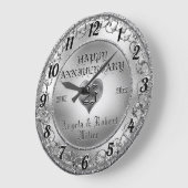 25. Silver Wedding Jubiläum Große Wanduhr (Winkel)