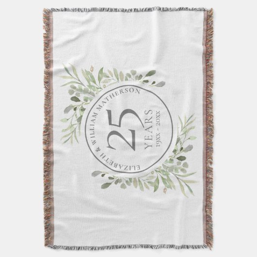 25. Silver Wedding Jubiläum Grün Decke (Vorderseite Vertikal)