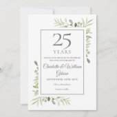25. Silver Wedding Jubiläum Grün Save The Date (Vorderseite)