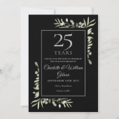 25. Silver Wedding Jubiläum Grün Save The Date (Vorderseite)