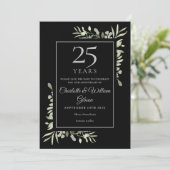 25. Silver Wedding Jubiläum Grün Save The Date (Stehend Vorderseite)