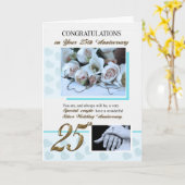 25. Silver Wedding Jubiläum Karte (Gelbe Blume)