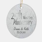 25. Silver Wedding Jubiläum Keramik Ornament (Links)