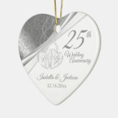 25. Silver Wedding Jubiläum Keramik Ornament (Links)