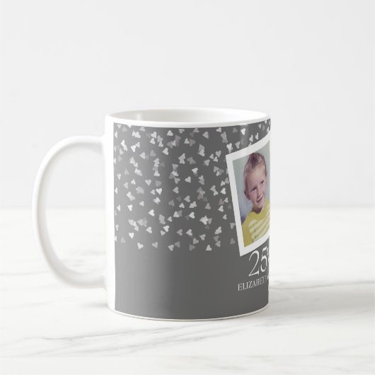 25. Silver Wedding Jubiläum Kinder-Fotos Kaffeetasse (Links)