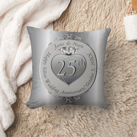 25. Silver Wedding Jubiläum Kissen (Decke)