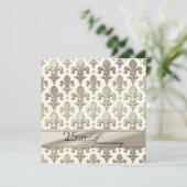 25. Silver Wedding Jubiläum, Lilie Einladung (Stehend Vorderseite)