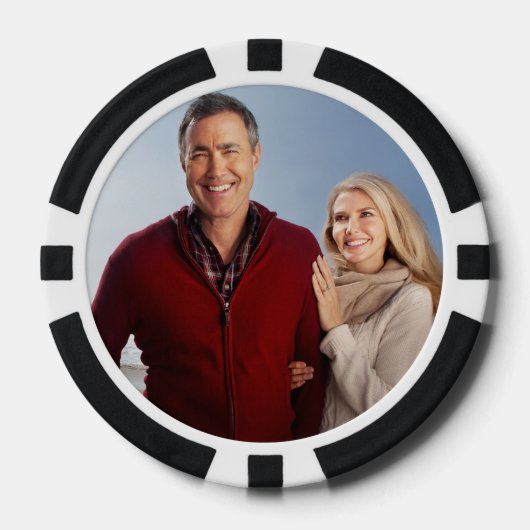 25. Silver Wedding Jubiläum mit Foto Pokerchips (Vorderseite)