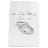 25. Silver Wedding Jubiläum Mittlere Geschenktüte (Rückseite)
