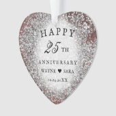 25. Silver Wedding Jubiläum Ornament (Vorderseite)