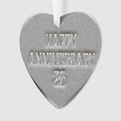 25. Silver Wedding Jubiläum Ornament (Vorderseite)