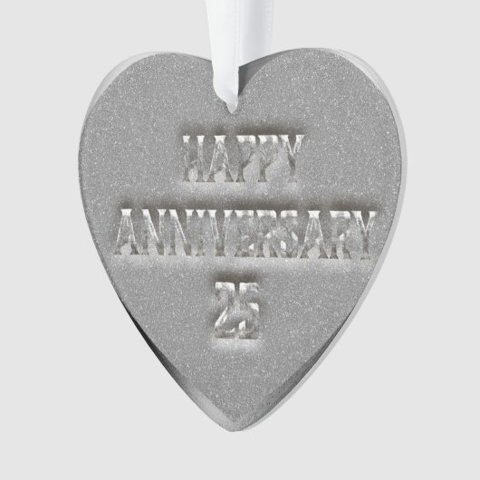 25. Silver Wedding Jubiläum Ornament (Vorderseite)