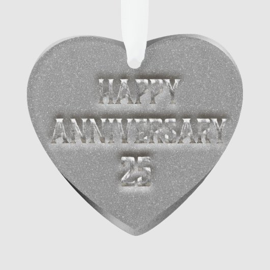 25. Silver Wedding Jubiläum Ornament (Vorderseite)